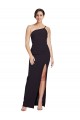 Discount Sleeveless Black Sheath Stretch Crepe One Shoulder Prom Dress Canada