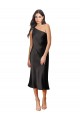 Discount Sleeveless Black Sheath One Shoulder Black Tie Prom Dress Canada