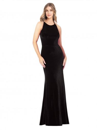 Discount Sleeveless Black Criss Cross Back Sheath Spaghetti Straps Prom Dress Canada