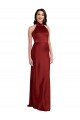 Discount Sleeveless Burgundy Backless A-Line Halter Neck Black Tie Prom Dress Canada