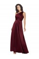 Discount Sleeveless Burgundy A-Line One Shoulder Silk like Satin Prom Dress Canada
