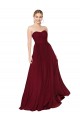 Discount Sleeveless Burgundy A-Line Soft Chiffon Sweetheart Prom Dress Canada