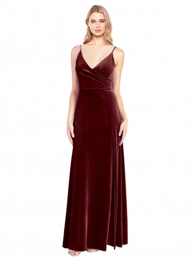 Discount Sleeveless Burgundy V-Back A-Line V-Neck Black Tie Prom Dress Canada