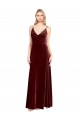 Discount Sleeveless Burgundy V-Back A-Line V-Neck Black Tie Prom Dress Canada