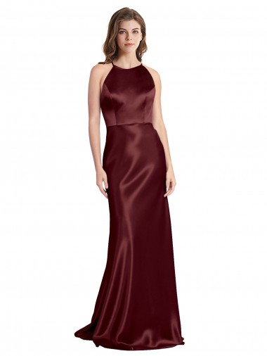 Discount Sleeveless Burgundy Gold A-Line Spaghetti Straps Prom Dress Canada