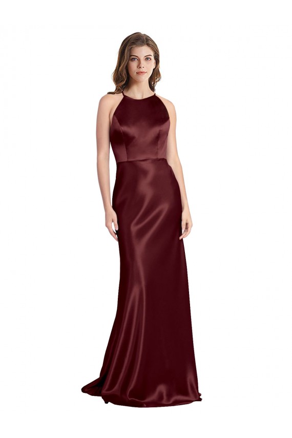 Discount Sleeveless Burgundy Gold A-Line Spaghetti Straps Prom Dress Canada