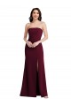 Discount Sleeveless Burgundy Gold Trumpet Strapless Prom Dress Canada