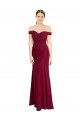 Discount Sleeveless Burgundy Mermaid Off the Shoulder Black Tie Prom Dress Canada
