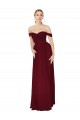 Discount Sleeveless Burgundy Mermaid Off the Shoulder Prom Dress Canada