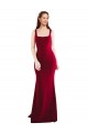 Discount Sleeveless Burgundy Mermaid Square Neck Prom Dress Canada