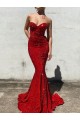 Discount Sleeveless Burgundy Mermaid Sweetheart Prom Dress Canada