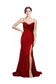 Discount Sleeveless Burgundy Criss Cross Back Sheath Spaghetti Straps Black Tie Prom Dress Canada