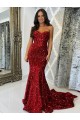 Discount Sleeveless Burgundy Sheath Sweetheart Prom Dress Canada