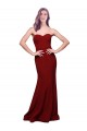 Discount Sleeveless Burgundy Low Back Sheath Sweetheart Prom Dress Canada