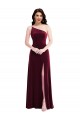Discount Sleeveless Burgundy Trumpet One Shoulder Black Tie Prom Dress Canada