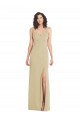 Discount Sleeveless Champagne Low Back Trumpet Square Neck Prom Dress Canada