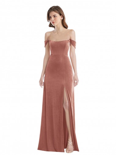 Discount Sleeveless Cinnamon Rose A-Line Off the Shoulder Prom Dress Canada