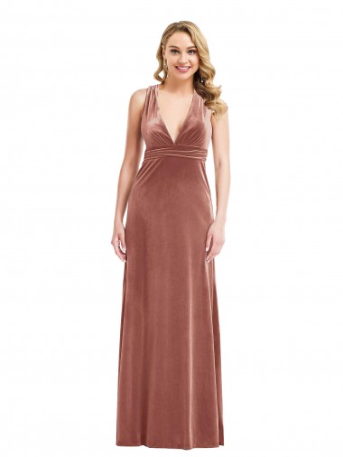 Discount Sleeveless Cinnamon Rose Criss Cross Open Back A-Line V-Neck Prom Dress Canada