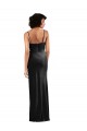 Discount Sleeveless Black Low Back Column Cowl Neck Black Tie Prom Dress Canada