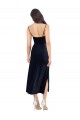 Discount Sleeveless Dark Navy Low Back Column Cowl Neck Prom Dress Canada