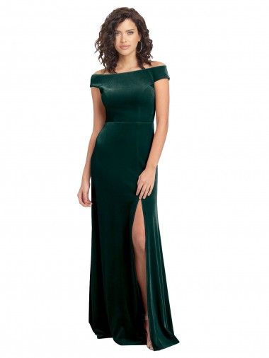 Discount Cap Sleeves Dark Green A-Line Square Neck Prom Dress Canada