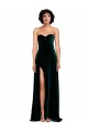 Discount Sleeveless Dark Green Low Back A-Line Sweetheart Prom Dress Canada
