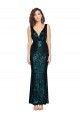 Discount Sleeveless Dark Green Mermaid V-Neck Prom Dress Canada