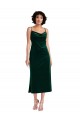 Discount Sleeveless Dark Green Criss Cross Open Back Sheath Cowl Neck Black Tie Prom Dress Canada