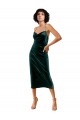 Discount Sleeveless Dark Green Criss Cross Open Back Sheath Spaghetti Straps Prom Dress Canada