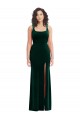 Discount Sleeveless Dark Green Trumpet Square Neck Prom Dress Canada