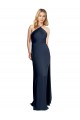 Discount Sleeveless Dark Navy Criss Cross Open Back A-Line Halter Neck Prom Dress Canada