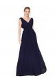 Discount Sleeveless Dark Navy A-Line High Neck Soft Chiffon Prom Dress Canada