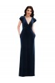 Discount Flutter Sleeves Dark Navy A-Line V-Neck Prom Dress Canada