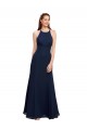 Discount Sleeveless Dark Navy Mermaid Halter Neck Prom Dress Canada