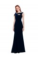Discount Sleeveless Dark Navy Mermaid Off the Shoulder Prom Dress Canada