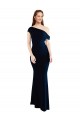 Discount Sleeveless Dark Navy Mermaid One Shoulder Prom Dress Canada