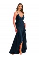 Discount Sleeveless Dark Navy Mermaid Spaghetti Straps High Low Plus Size Prom Dress Canada