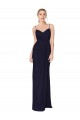 Discount Sleeveless Dark Navy V-Back Mermaid Spaghetti Straps Prom Dress Canada