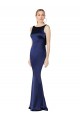 Discount Sleeveless Dark Navy Low Back Sheath Halter Neck Prom Dress Canada