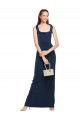 Discount Sleeveless Dark Navy Low Back Sheath Scoop Neck Prom Dress Canada