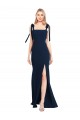 Discount Sleeveless Dark Navy Low Back Trumpet Spaghetti Straps Prom Dress Canada