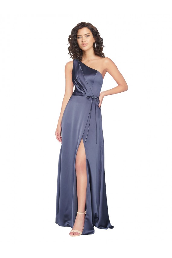 Discount Sleeveless Dusk A-Line One Shoulder Prom Dress Canada