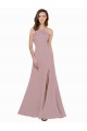 Discount Sleeveless Dusty Pink Keyhole Back A-Line Jewel Neck Prom Dress Canada
