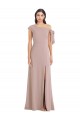 Discount Sleeveless Dusty Pink A-Line Off the Shoulder Prom Dress Canada