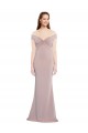 Discount Sleeveless Dusty Pink Keyhole Back Mermaid Off the Shoulder Prom Dress Canada