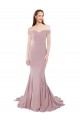 Discount Sleeveless Dusty Pink Mermaid Off the Shoulder Prom Dress Canada