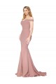 Discount Sleeveless Dusty Pink Mermaid High Neck Stretch Crepe Prom Dress Canada