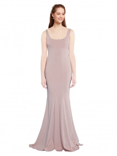 Discount Cap Sleeves Dusty Pink Mermaid Scoop Neck Prom Dress Canada