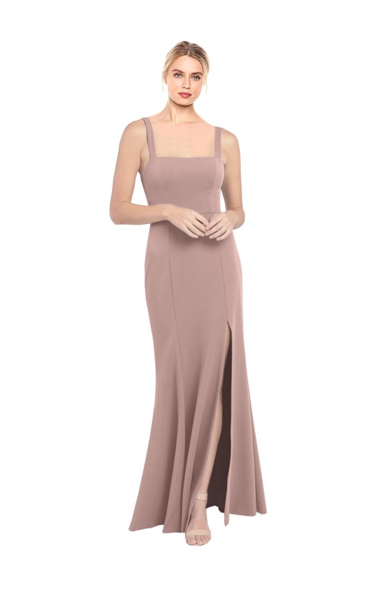 Discount Sleeveless Dusty Pink Mermaid Square Neck Prom Dress Canada
