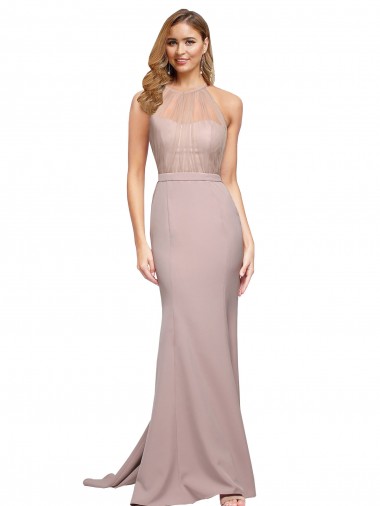 Discount Sleeveless Dusty Pink Sheath Sweetheart Prom Dress Canada
